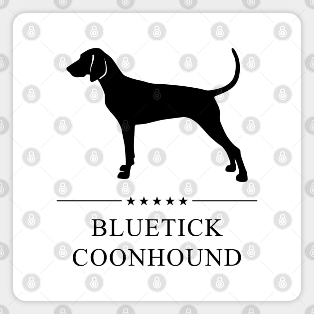 Bluetick Coonhound Black Silhouette Magnet by millersye